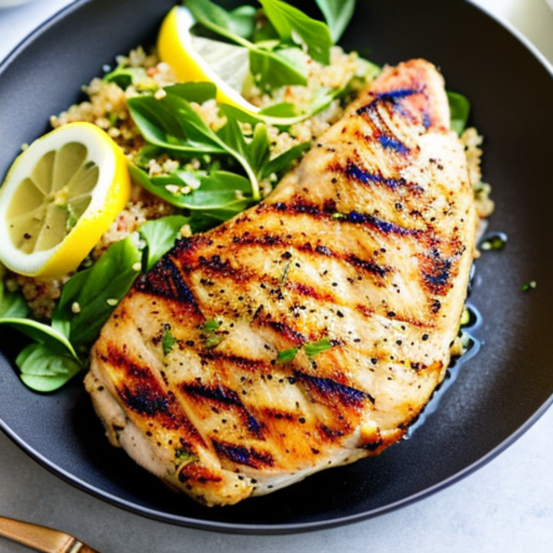 Grilled Lemon Herb Chicken & Quinoa Salad Gluten-Free Recipe - Low Cost Recipes