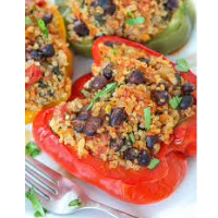 Quinoa and Black Beans Stuffed Peppers - Low Cost Recipes